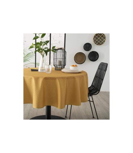 Nappe Ronde Imprimé Ethnika 180cm Jaune