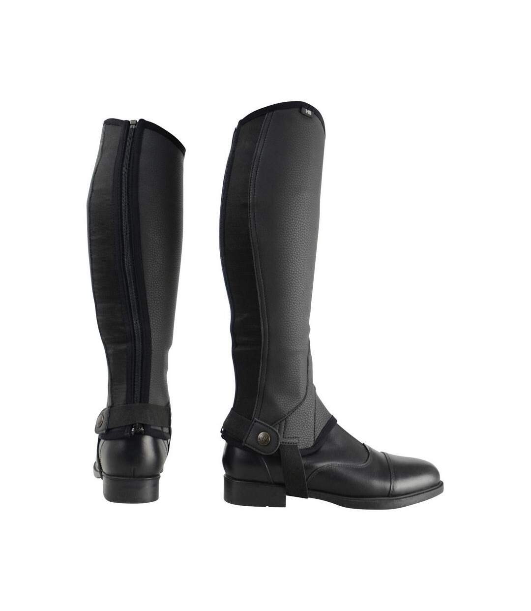 Demi-jambières En Cuir Combi Adulte Noir HyLAND-1