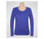 MAYFLOWER NINJA3 : Tee-shirt manches longues bleu roi uni en pur coton-3