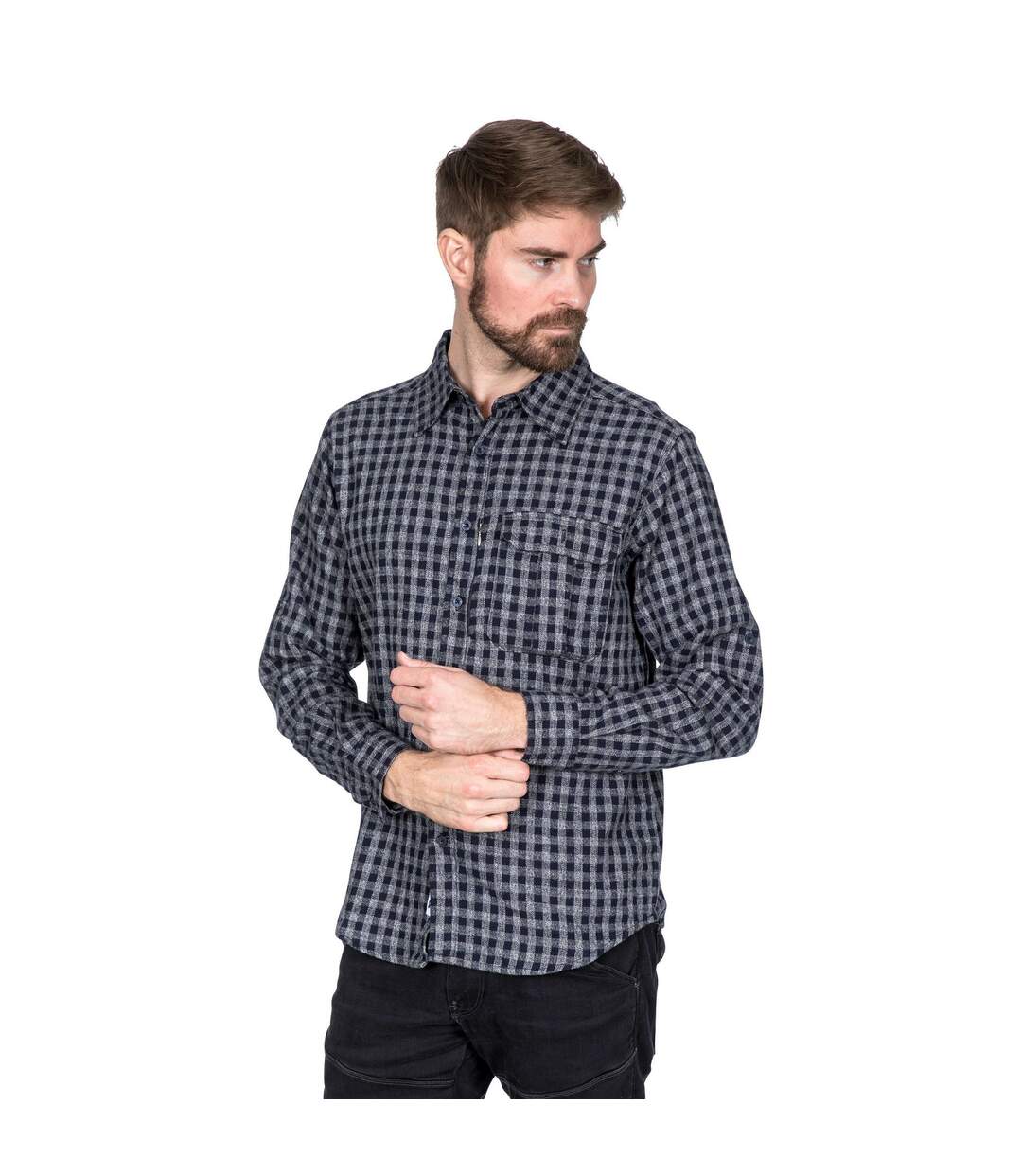 Trespass Mens Participate Shirt (Navy Check)