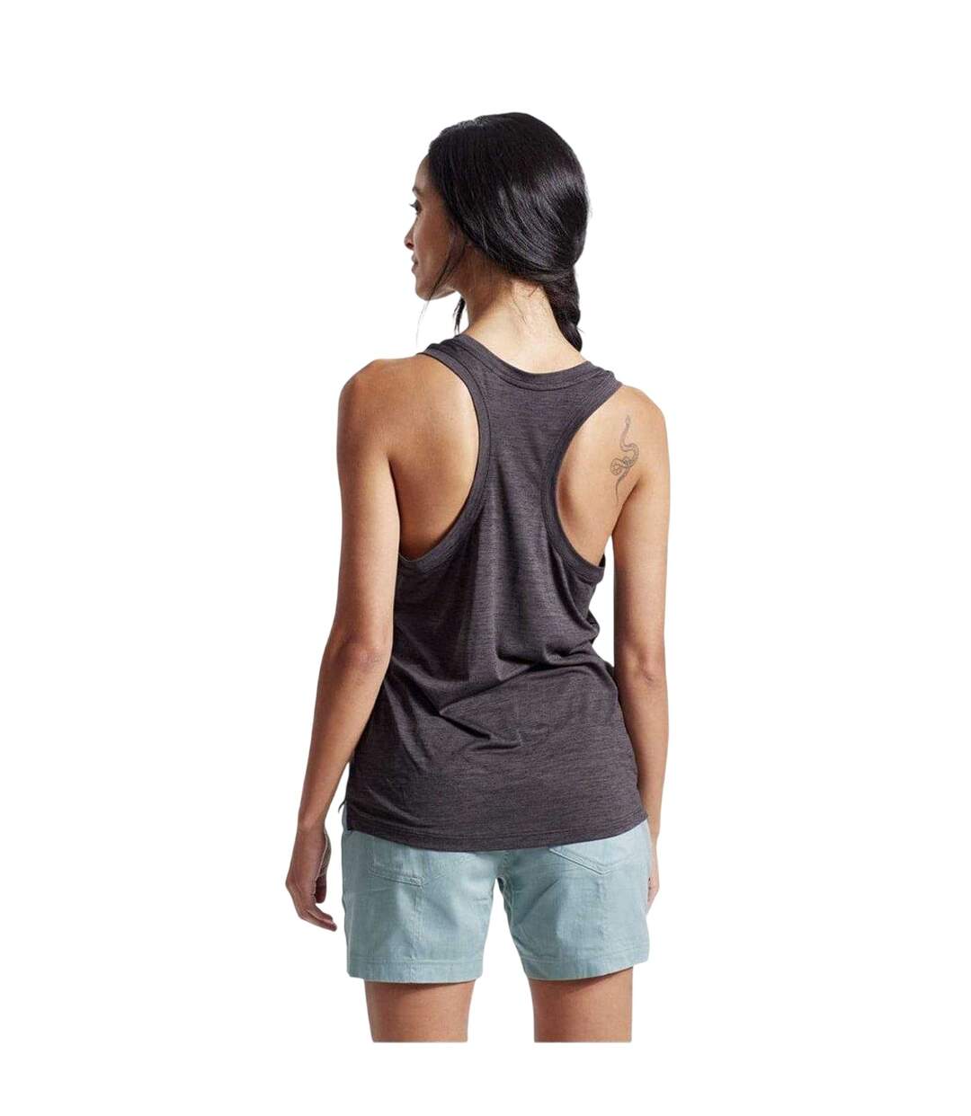 Womens/ladies Circle Logo Relaxed Fit Tank Top Black Heather Marl Pearl Izumi-3