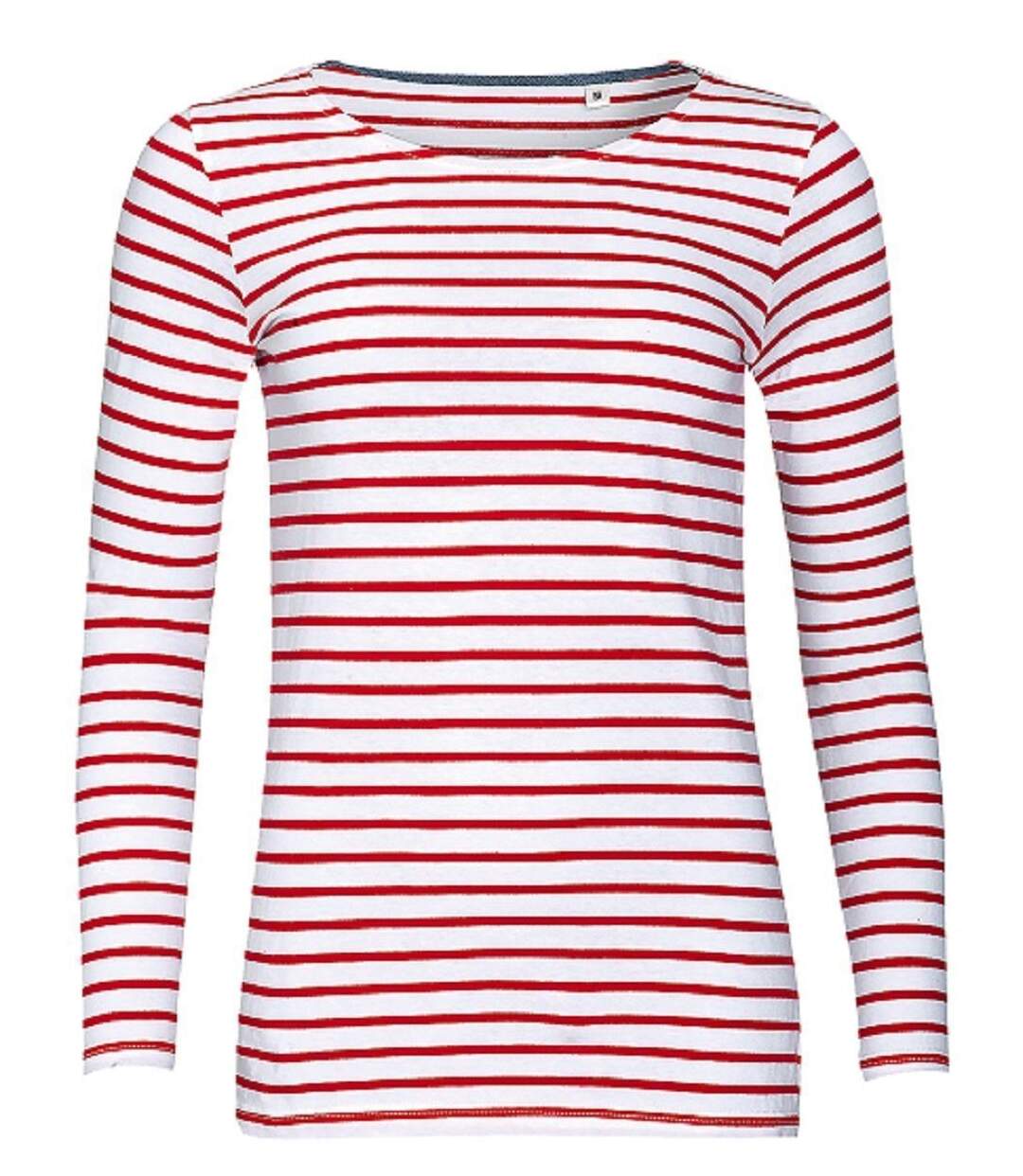 T-shirt rayé marinière - Femme - 01403 - rouge