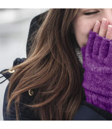 Ladies Thermal 3M Thinsulate Lined Fingerless Gloves for Winter