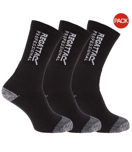 Chaussettes de travail renforcées 3 paires homme noir Regatta