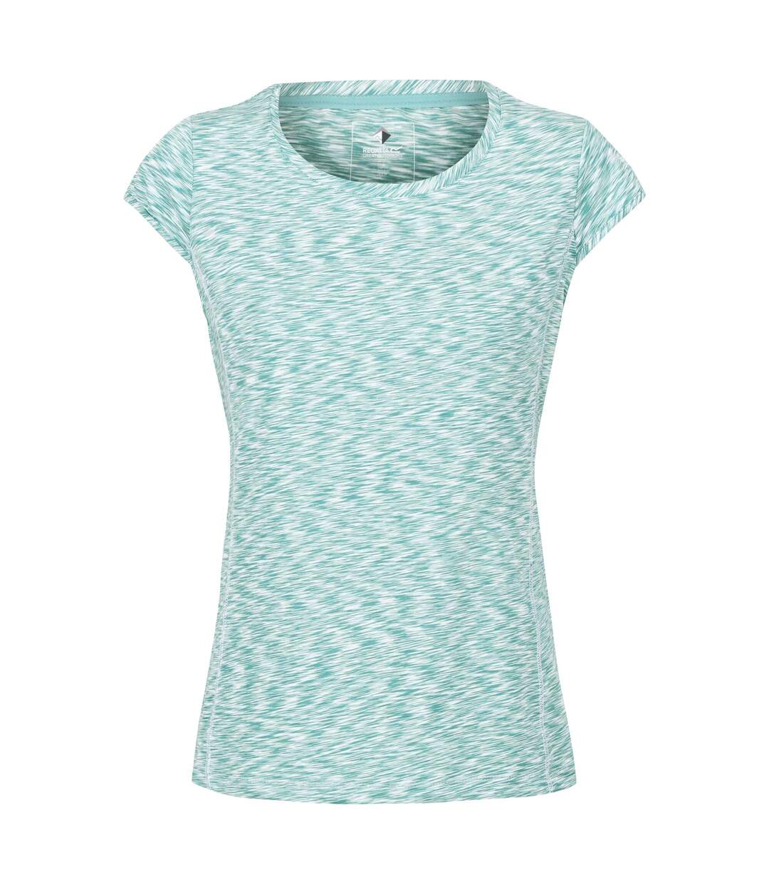 T-shirt Chiné Manches Courtes Hyperdimension Femme Jade Bleu Regatta-1