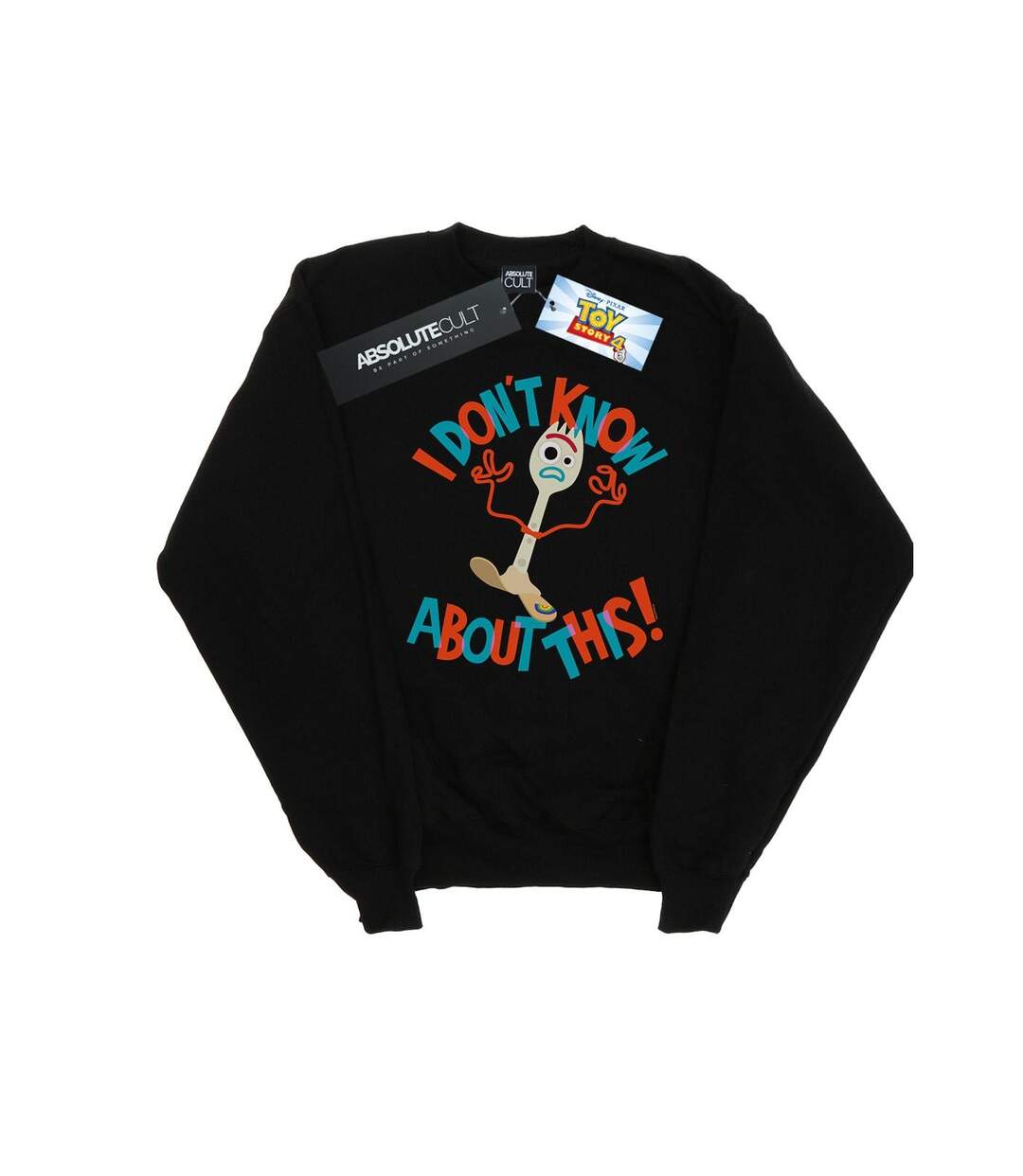 Disney Sweatshirt Womens/Ladies Toy Story 4 Forky I Dont Know About This (Noir) - UTBI42083-1