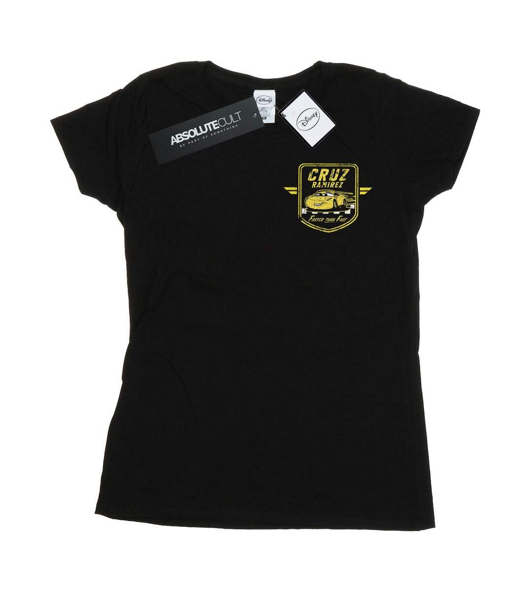 Disney - T-shirt CARS CRUZ RAMIREZ FAUX POCKET LOGO - Femme (Noir) - UTBI13737-1