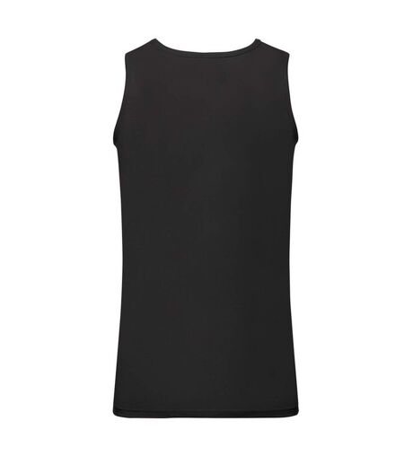 Mens valueweight cotton athletic vest top black Fruit of the Loom