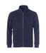 Mens classic full zip cardigan dark navy Clique-1