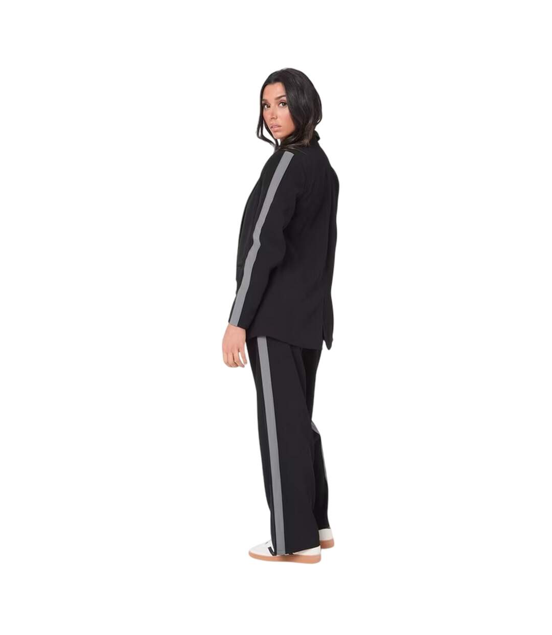 Blazer Motif/style À Rayures Femme Noir I Saw It First-3