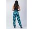Pantalon fluide femme Maly imprimé fleuri turquoise Coton Du Monde-3