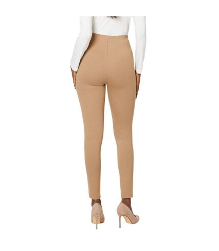 Womens/ladies military button skinny leggings camel Dorothy Perkins