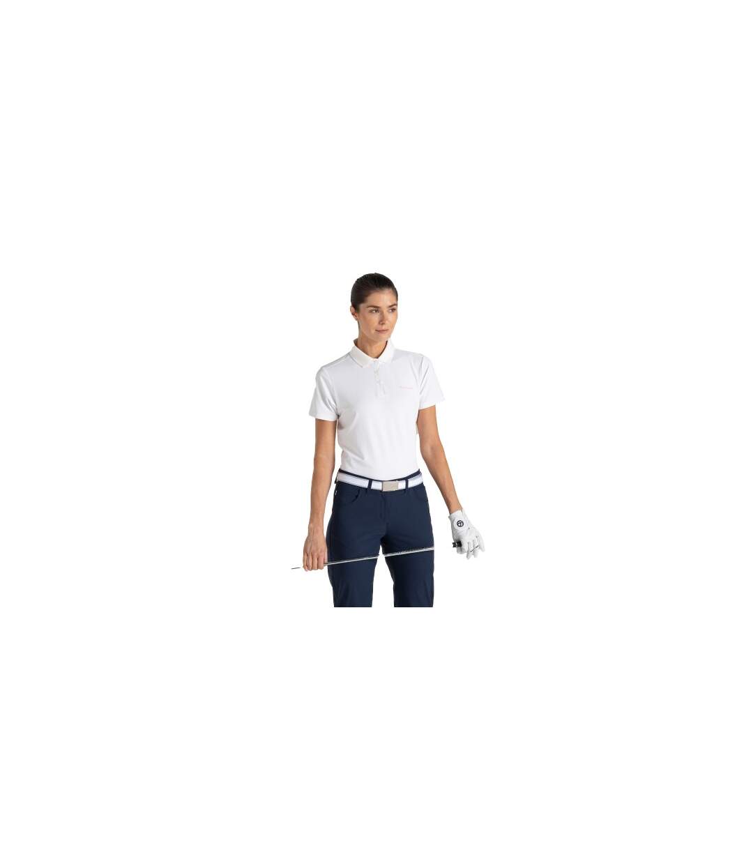Womens/ladies Thornbury Nosilife Short-sleeved Golf Polo Shirt White Craghoppers-1