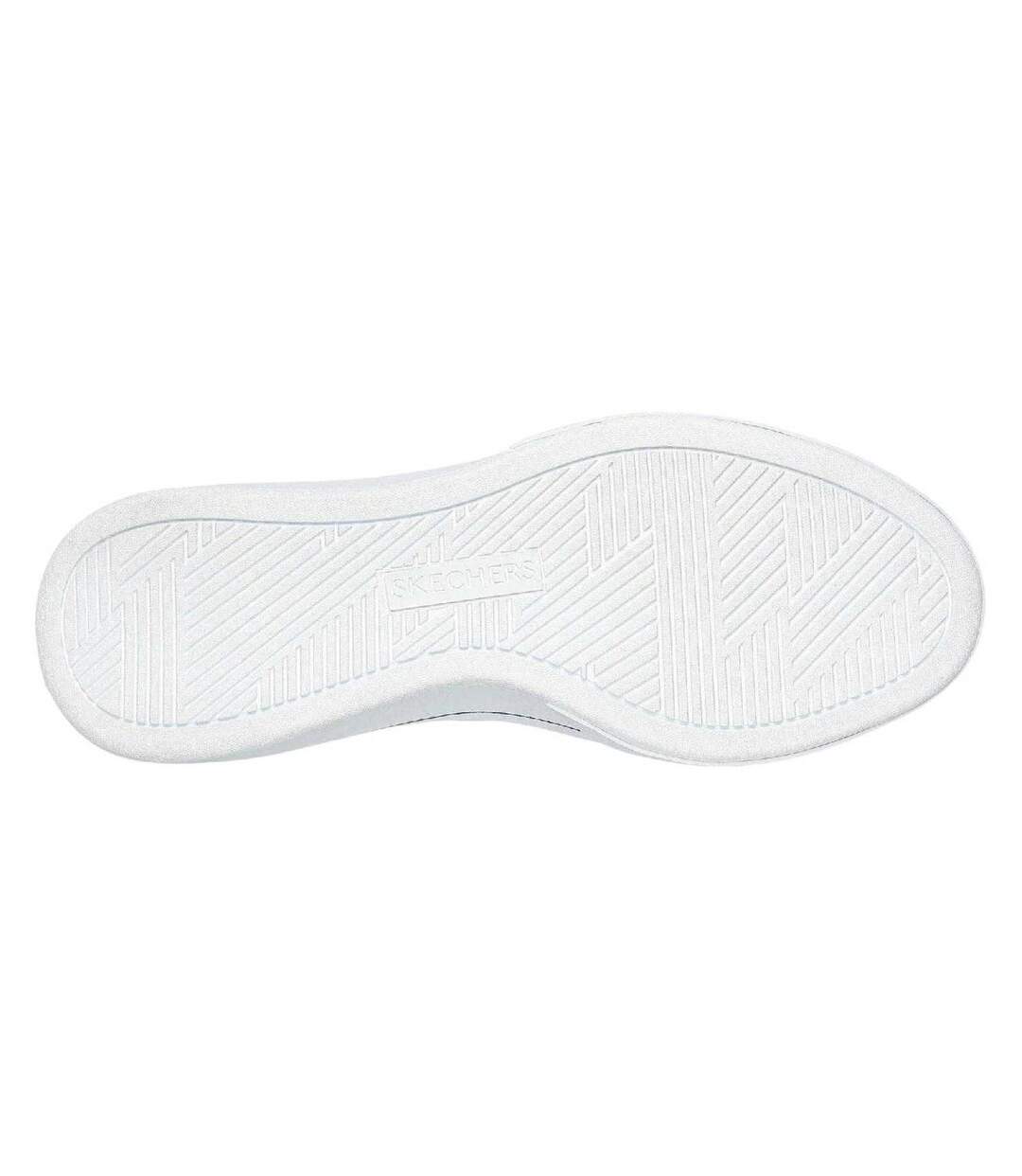 Womens/ladies Cordova Canvas Platform Trainers Off White Skechers-4