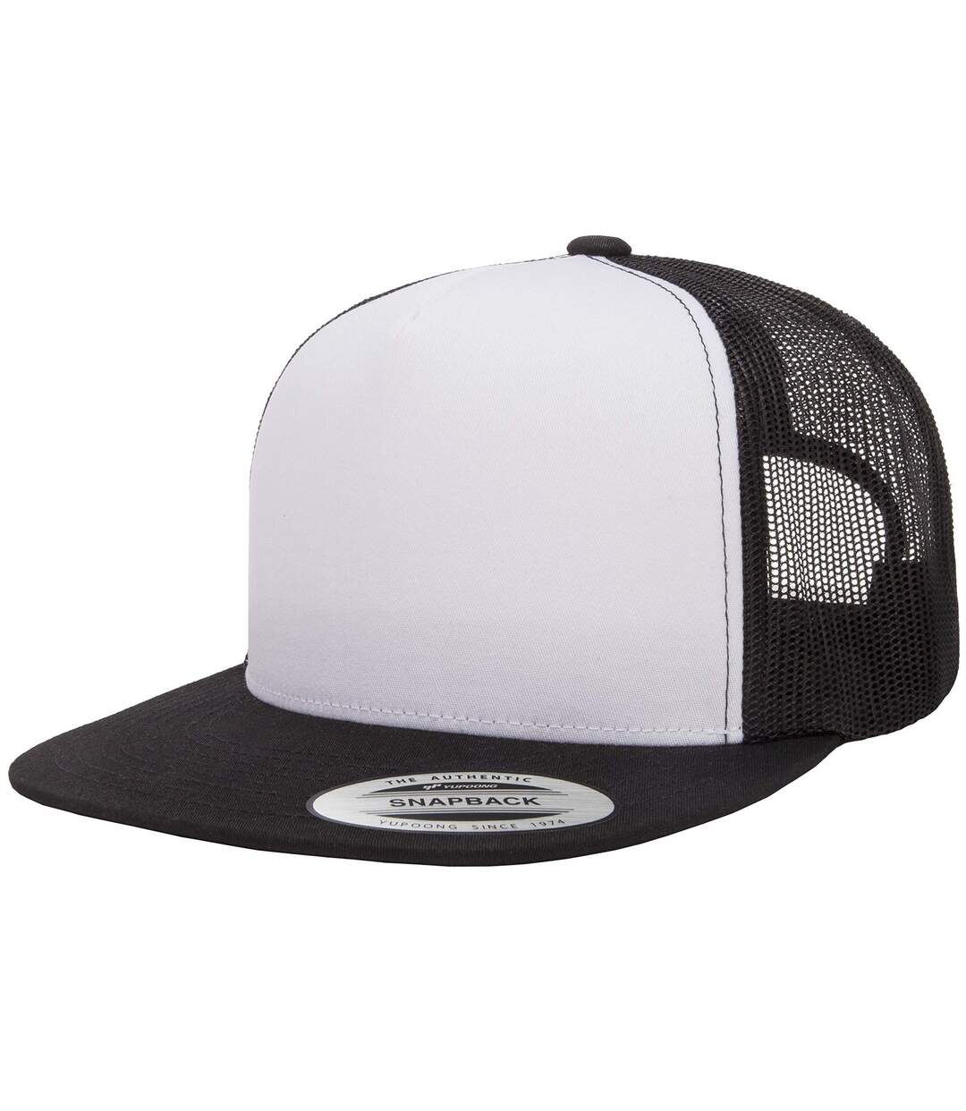Casquette Trucker Classic Blanc Noir Yupoong-1