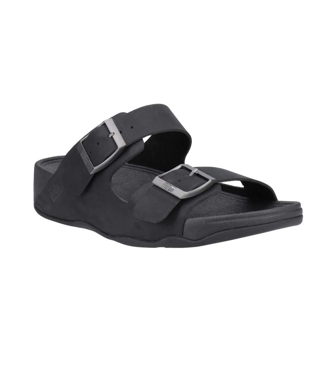 Mens gogh moc leather sliders black FitFlop-1