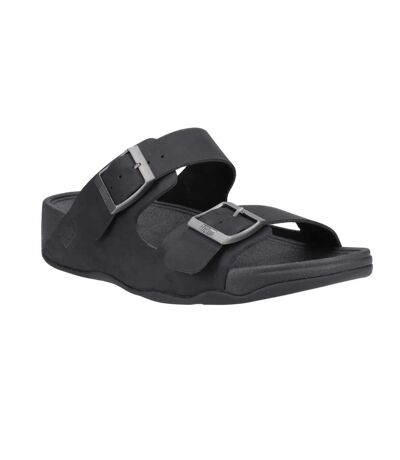 Mens gogh moc leather sliders black FitFlop