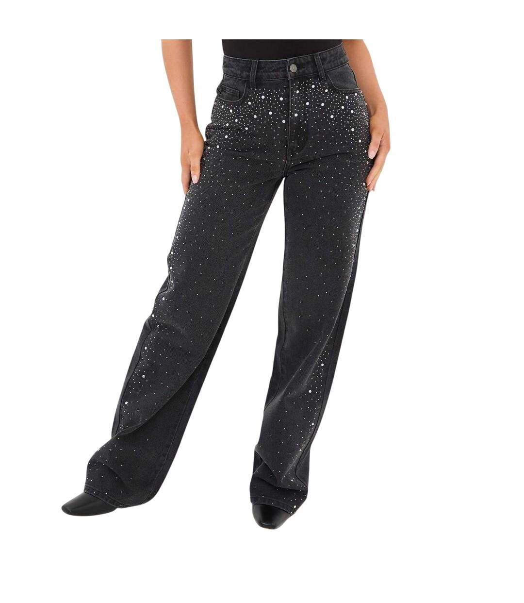 Jean Motif/style Embelli Femme Noir I Saw It First-2