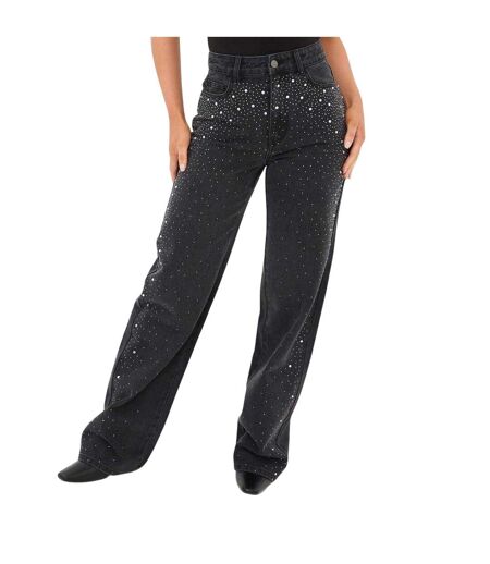 Jean Motif/style Embelli Femme Noir I Saw It First