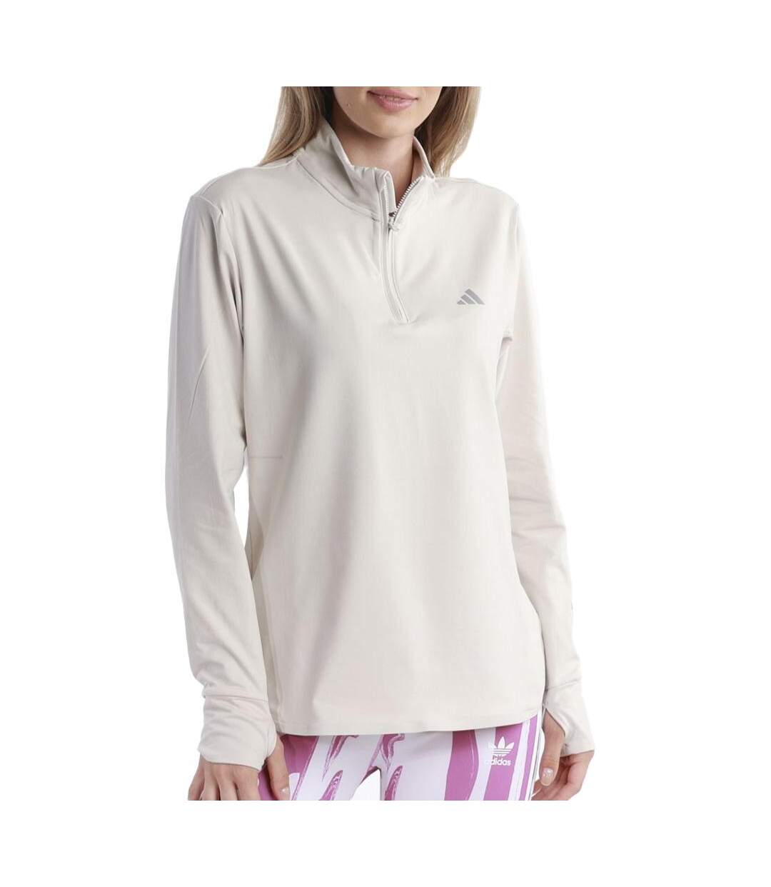 Sweat beige femme adidas warm - l-1