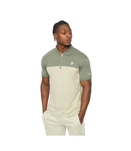 Polo Castlebay Homme Vert Kaki Clair Crosshatch