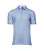 Tee Jays Mens Luxury Stretch Short Sleeve Polo Shirt (Light Blue)