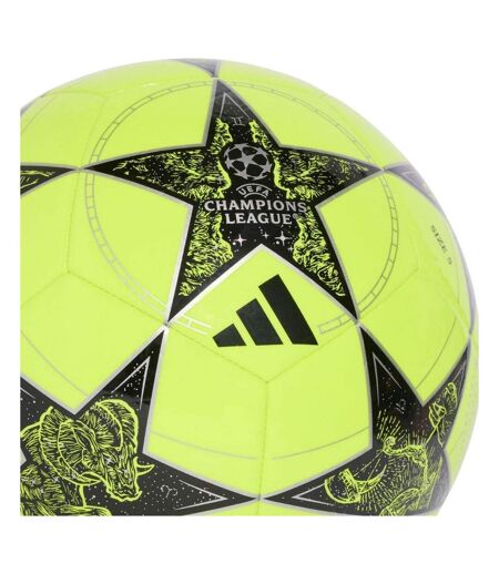 Ballon De Foot Motif/style Ligue Des Champions De L´uefa Ucl Club Taille 5 Jaune Vif Noir Gris Argent Métallisé Adidas