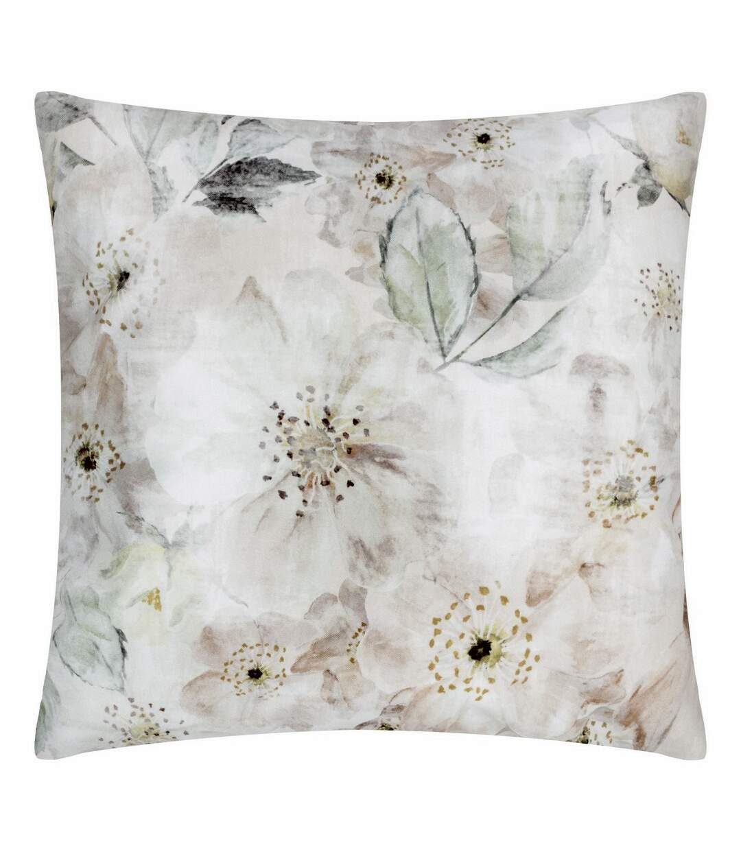 Canina floral outdoor cushion cover 43cm x 43cm off white Evans Lichfield