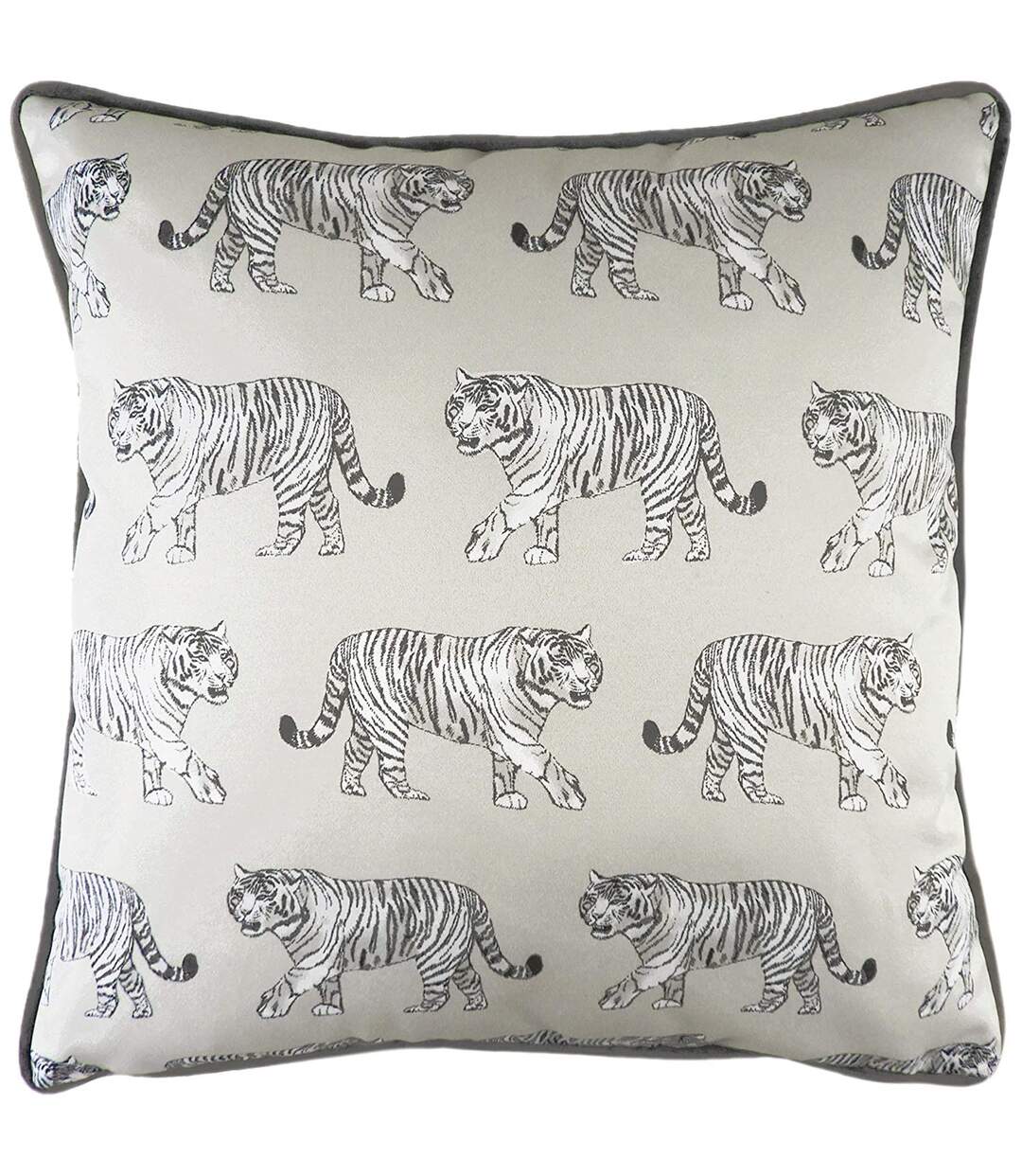 Evans Lichfield Safari Tiger Cushion Cover (White/Grey/Black) - UTRV1876-1