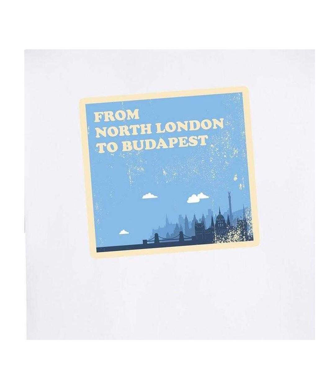 T-shirt From North London To Budapest Homme Blanc AWD-3