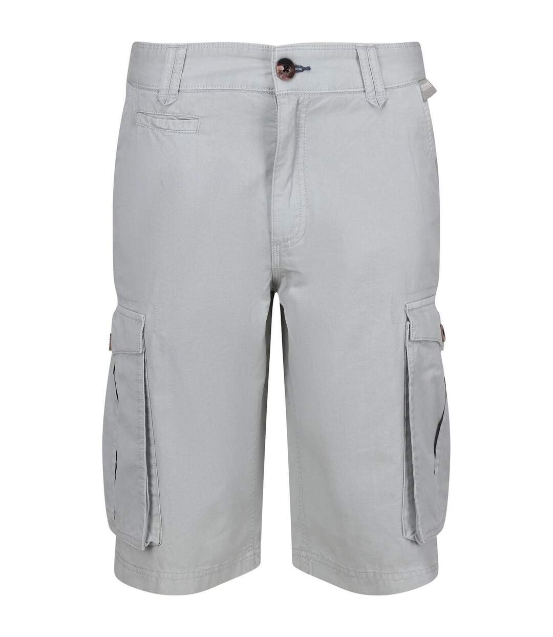 Short À Poches Motif/style Rétro Shorebay Homme Gris Argenté Regatta-1