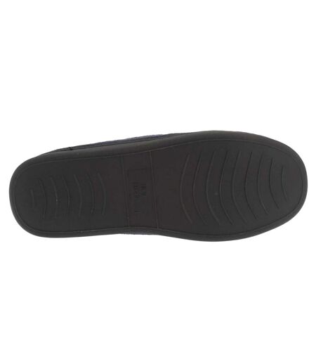 Mens Aspen Moccasin Slippers Navy Lyle & Scott