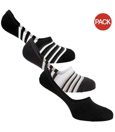 Socquettes 3 paires homme noir/blanc Floso