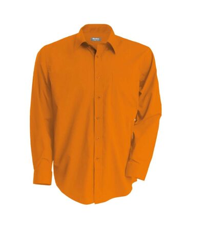 Chemise popeline manches longues - K545 - orange - homme