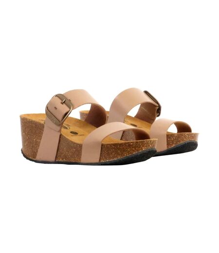 Mules Compensée Cuir Plakton So Rock