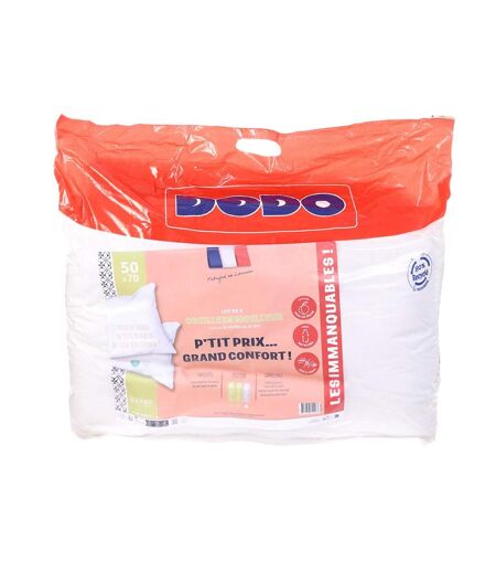 X2 oreillers blanc dodo grand confort 50x70