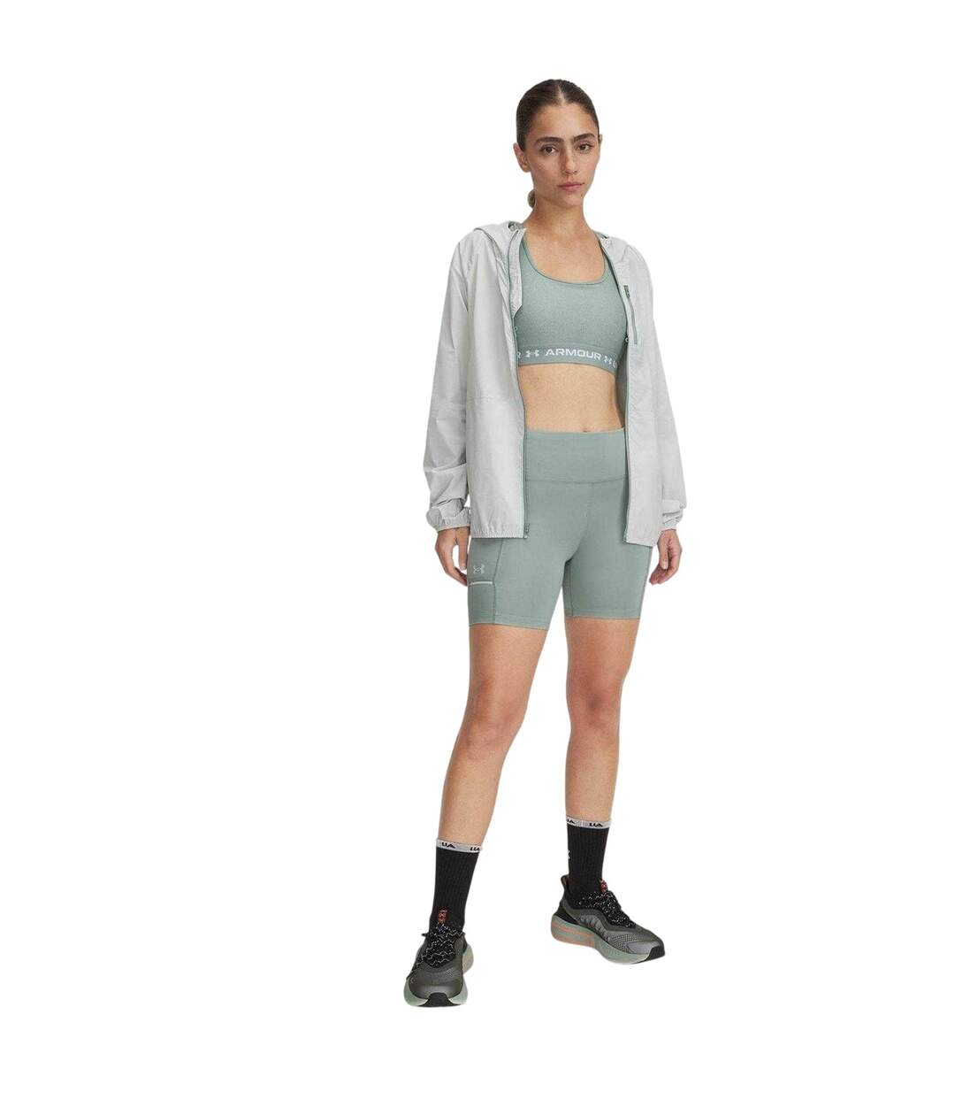 Short De Compression Launch Bermuda Femme Vert Under Armour-4