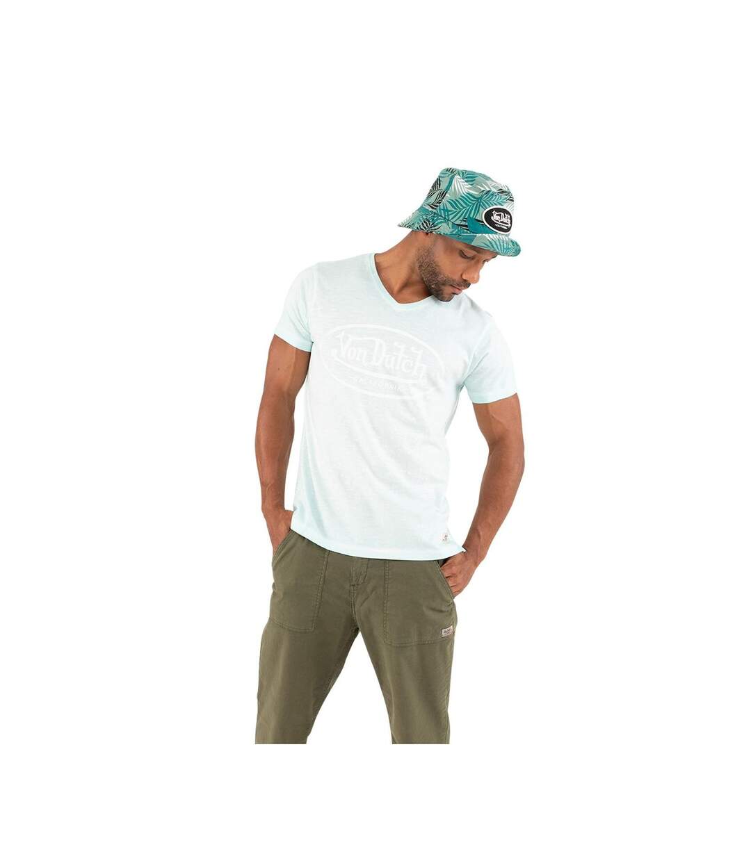 T-shirt col V homme en coton Tyron Vondutch