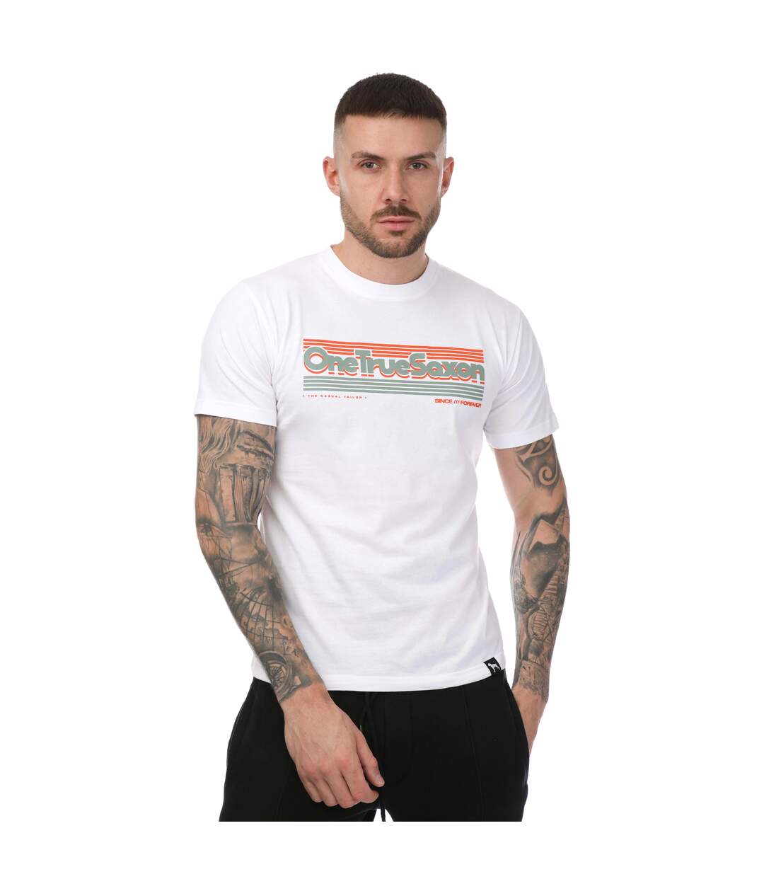 Mens forever t-shirt white One True Saxon-1