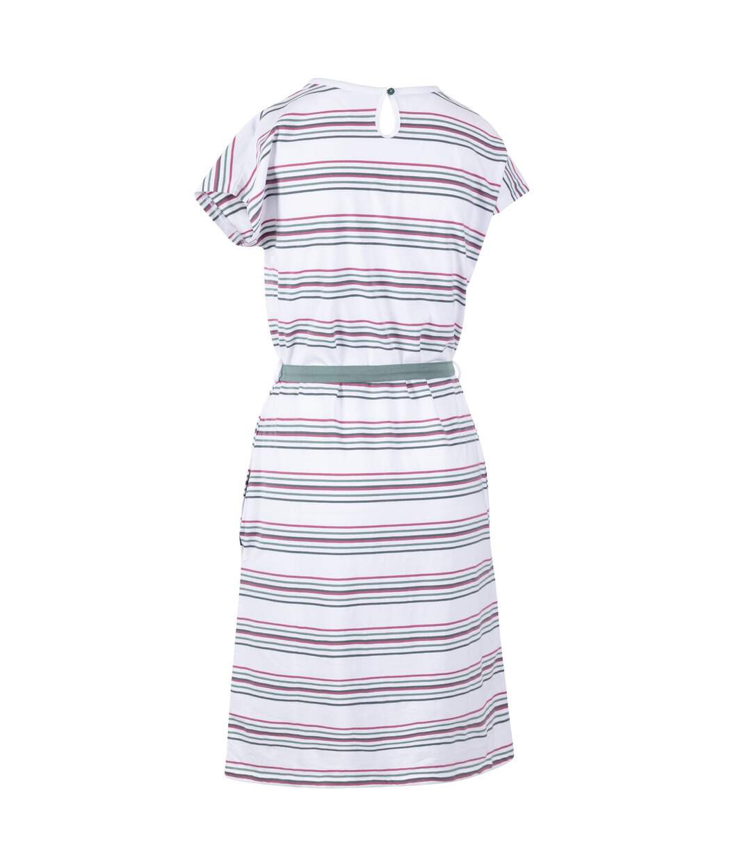 Womens/ladies lidia round neck cotton dress multicoloured stripe Trespass-2