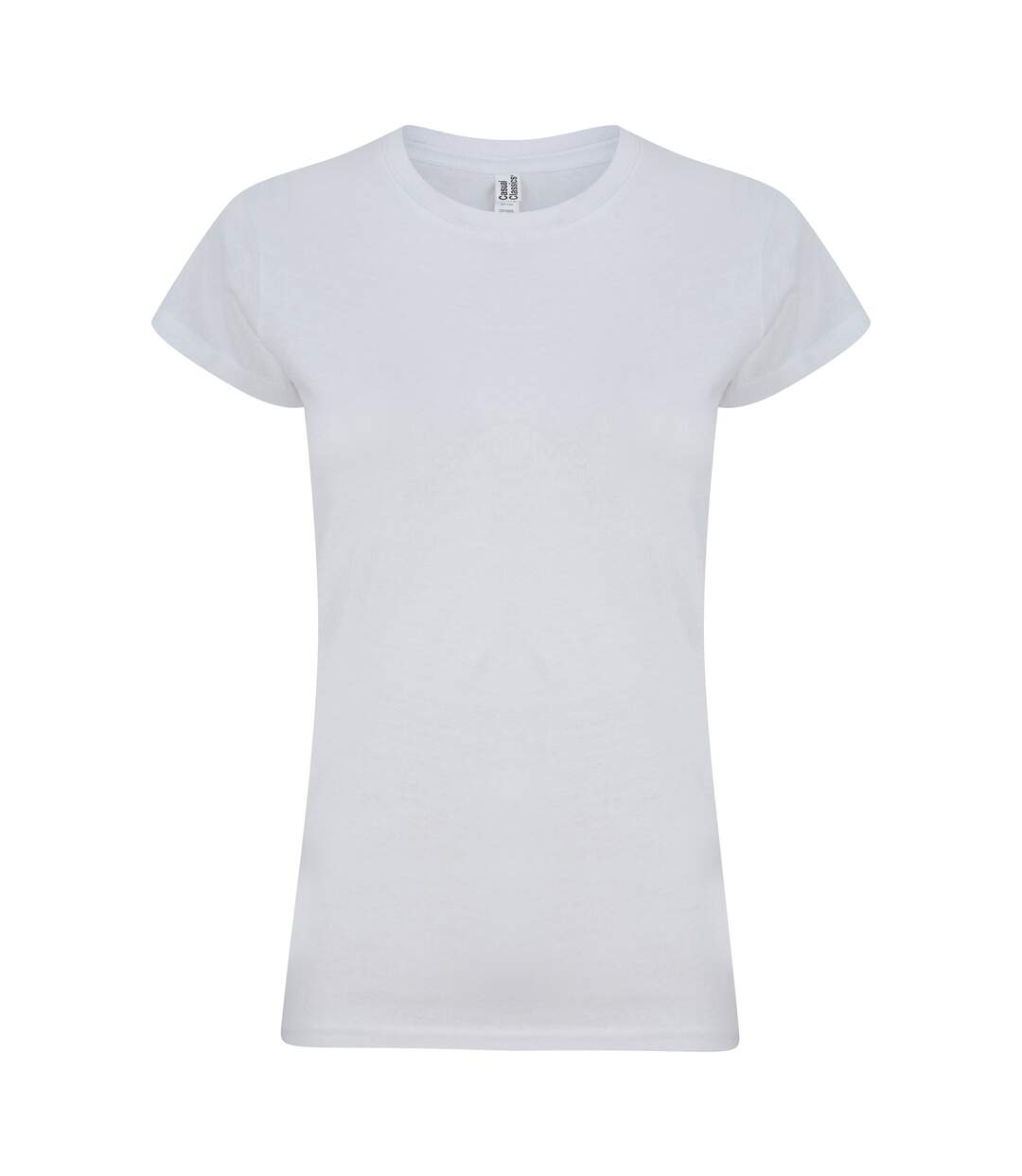 Womens/ladies T-shirt White Casual Classic-2