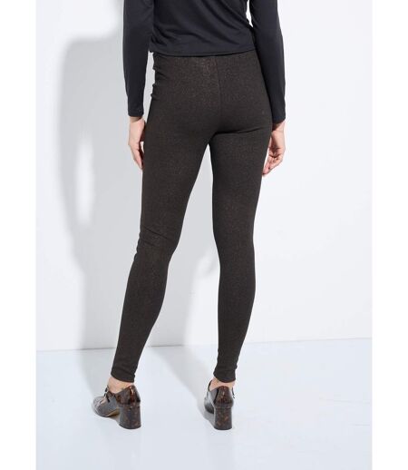 Legging ceinture élastiquée maille brillante