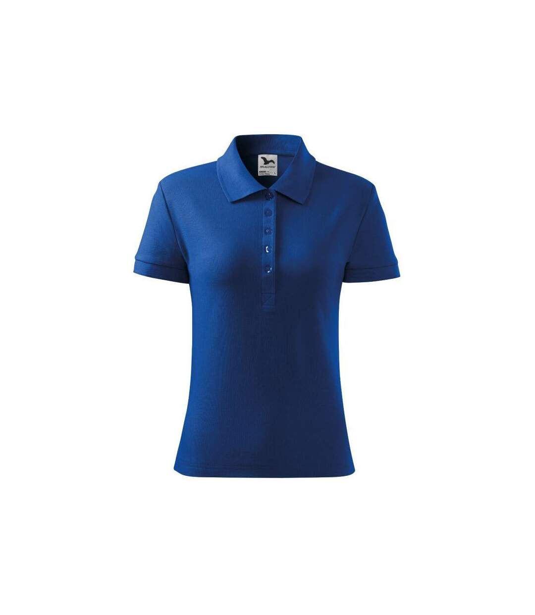 Womens/ladies Cotton Polo Shirt Blue Malfini-3