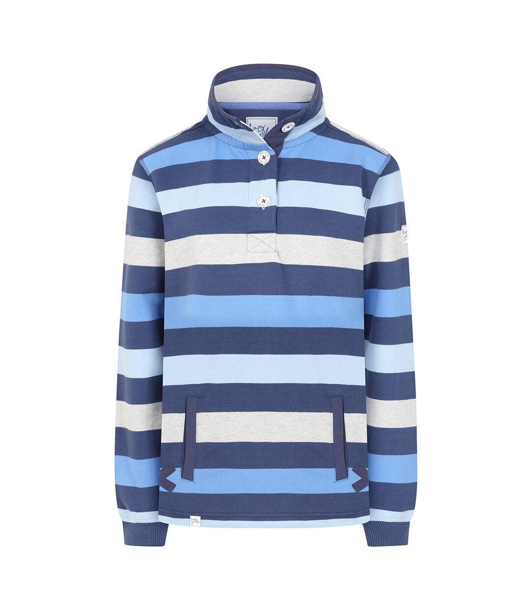 Sweat Motif/style Rayé Femme Bleu Hivernal Lazy Jacks-1