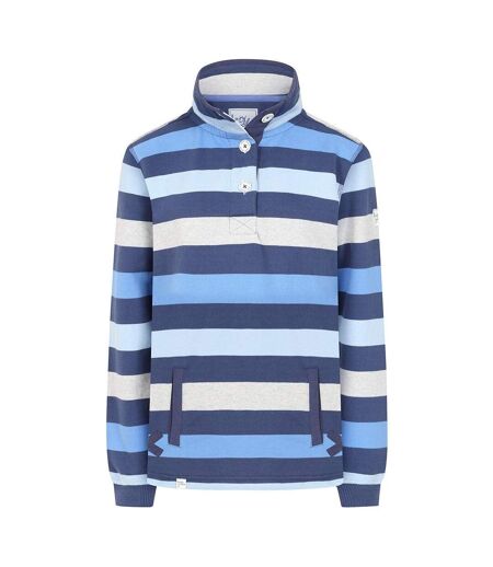 Sweat Motif/style Rayé Femme Bleu Hivernal Lazy Jacks