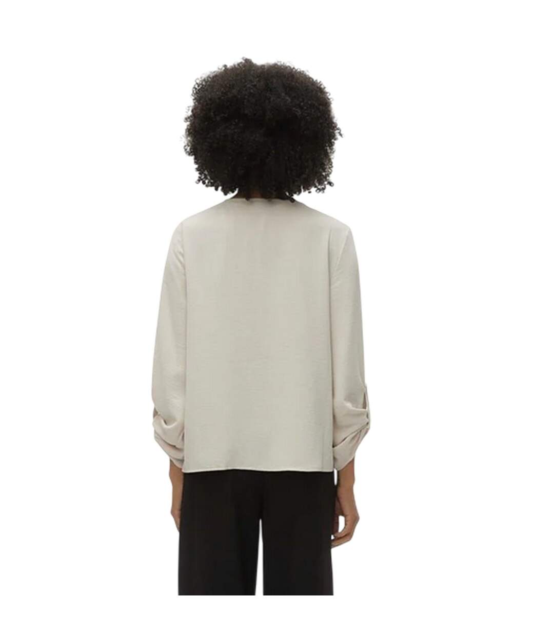 Blouse Manches Longues Femme Marron Clair Vero Moda-3