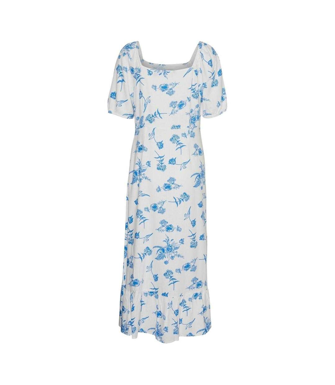 Robe Longue Motif/style Floral Femme Bleu Vero Moda-2