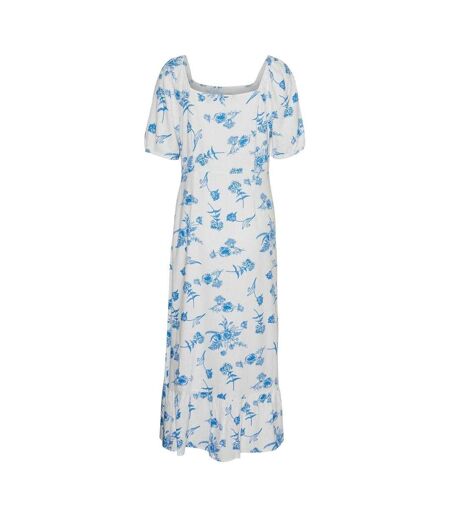Robe Longue Motif/style Floral Femme Bleu Vero Moda