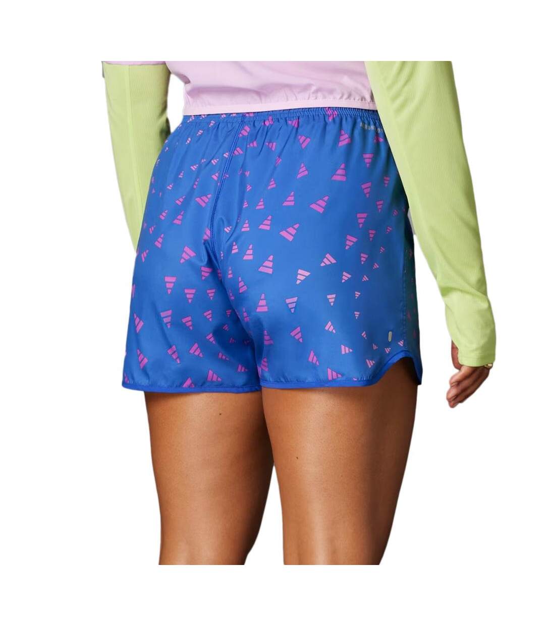 Short bleu/rose femme adidas run it-2