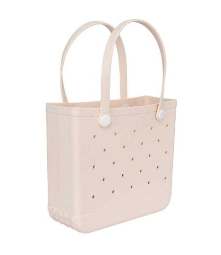 Tote Bag Plage Motif/style Perforé L Beige Miso